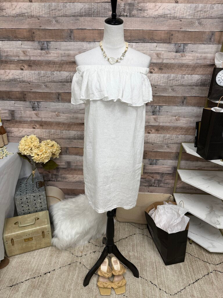 White Forcynthia Beachwear Ruffle Collar Blouse