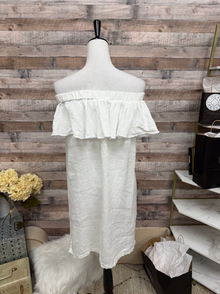 White Forcynthia Beachwear Ruffle Collar Blouse
