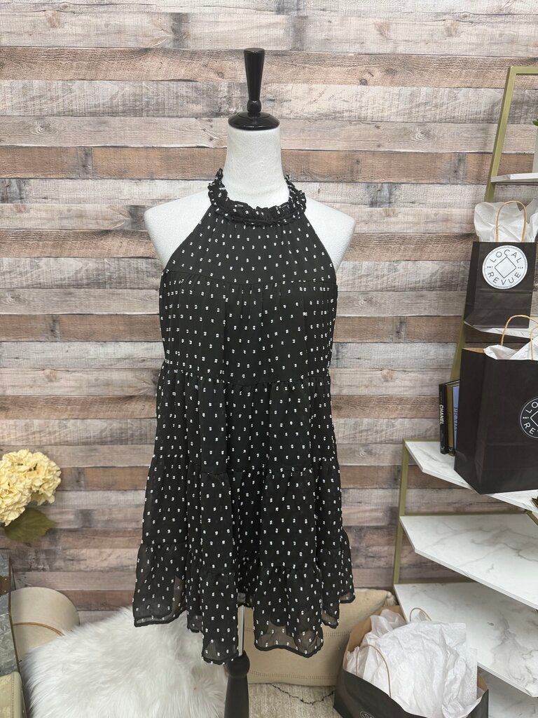 Black Polka Dot Mi Ami Halter Dress