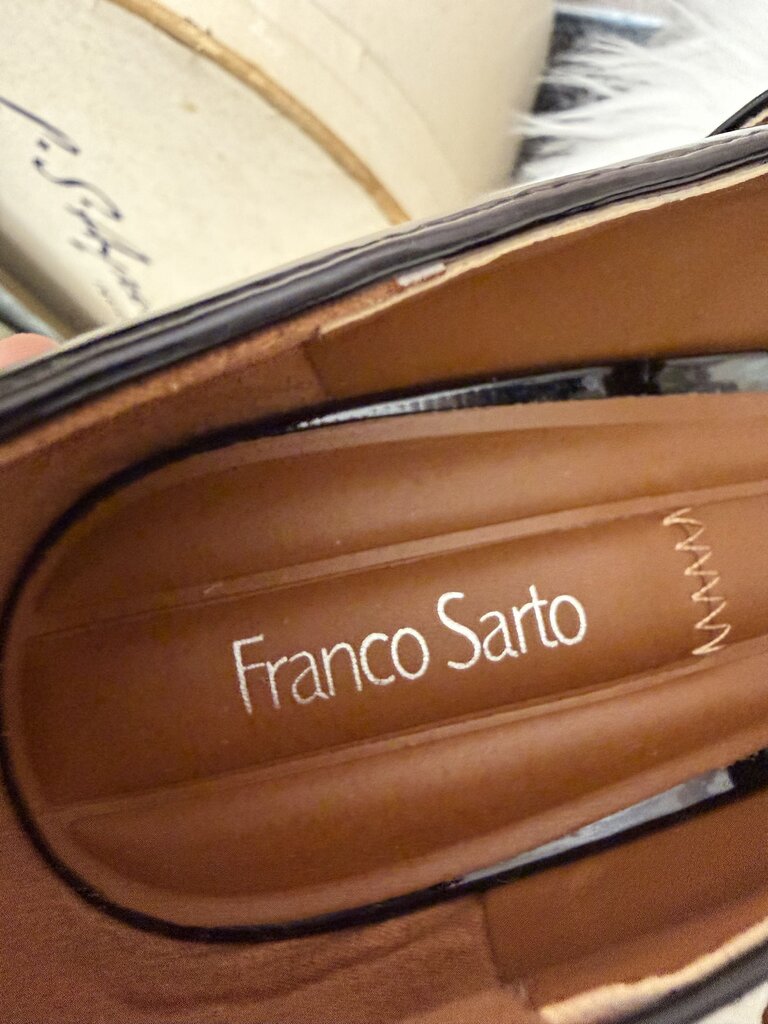 Black Franco Santo Shalina Mary Jane Leather Pumps