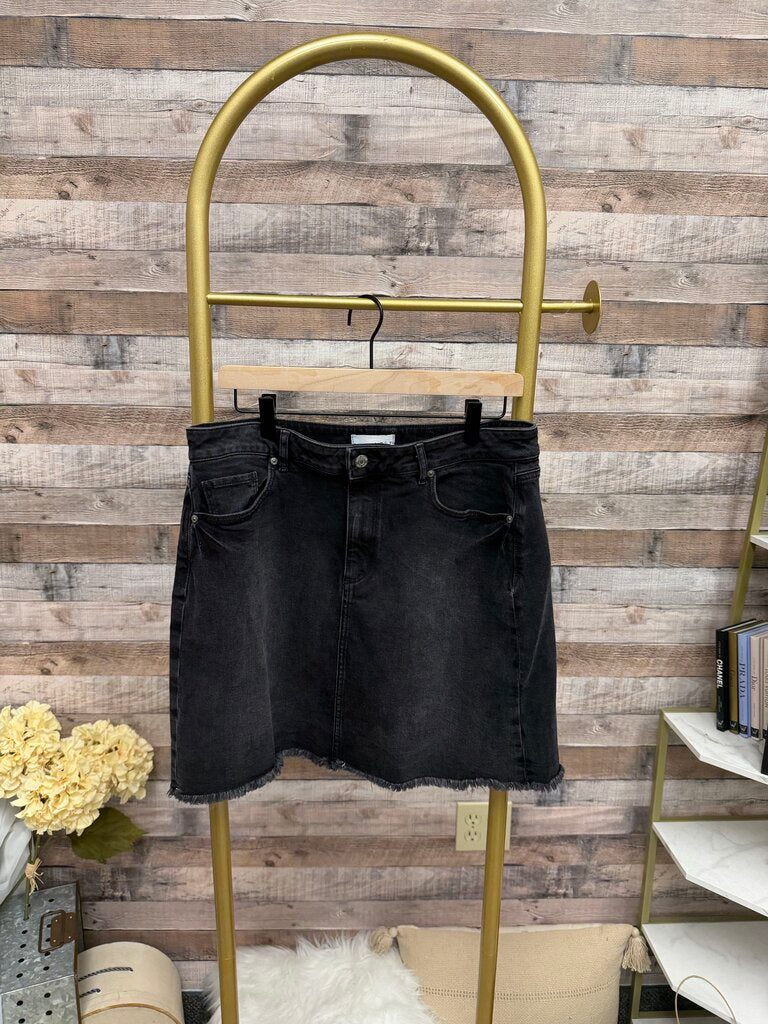 Grey Denim Loft Mini Skirt