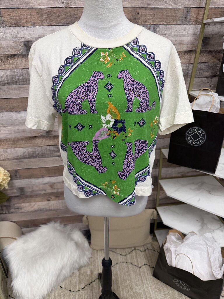 Floral Maeve By Anthropologie Embellished Graphic Tee