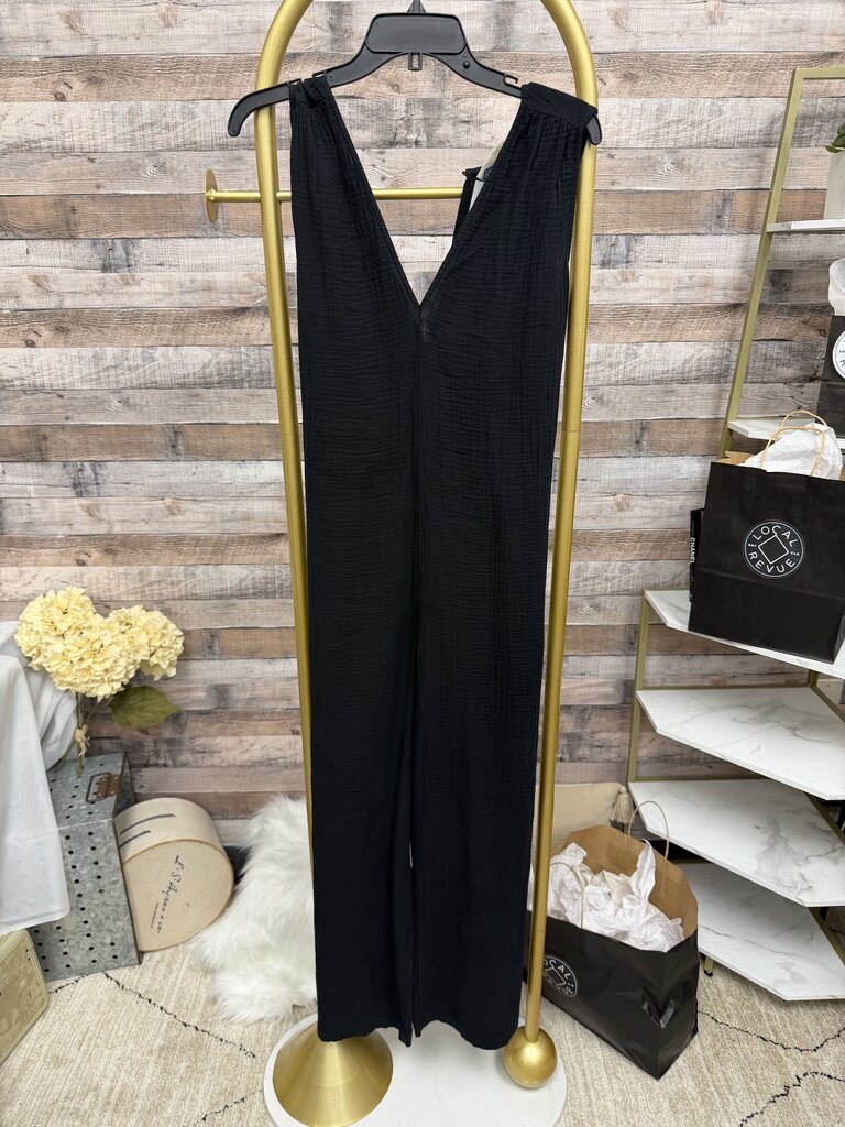 Black Universal Thread Velvet Jumpsuit