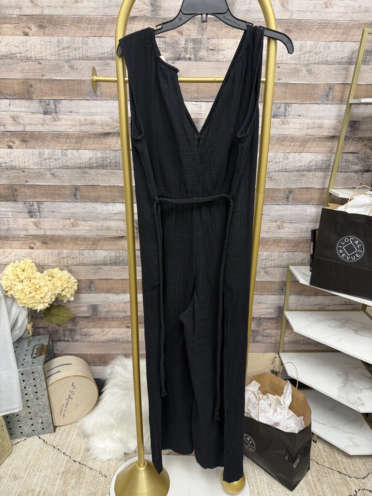 Black Universal Thread Velvet Jumpsuit
