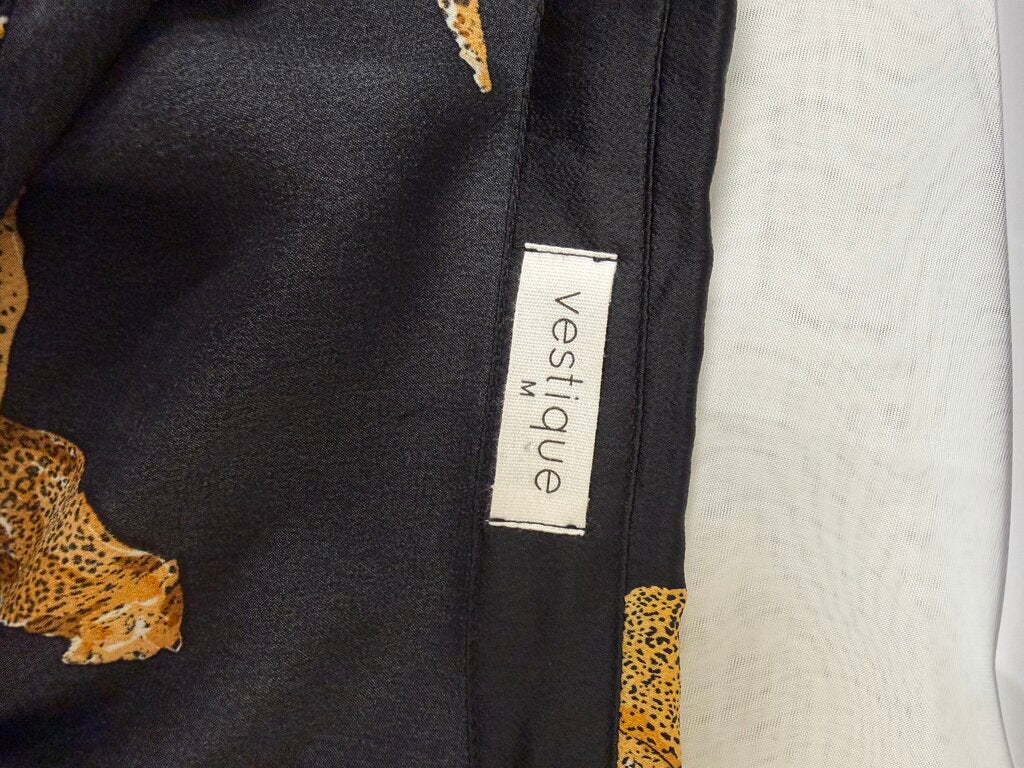 Black/Gold Vestique Tiger Print Blouse