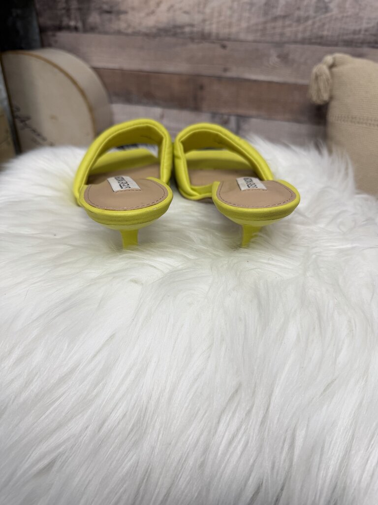 Yellow Steve Madden Synthetic Slide Sandals