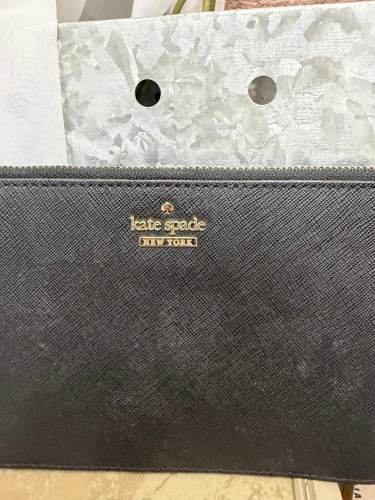 Black Kate Spade New York Saffiano Leather Wallet