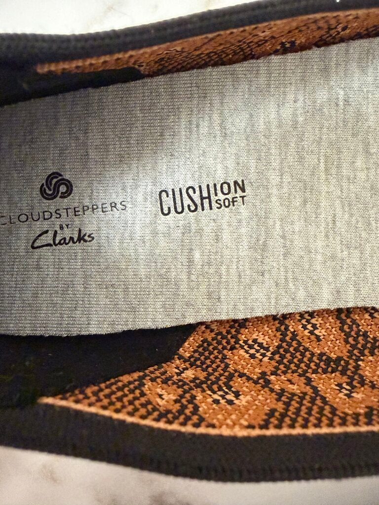 Brown Leopard Print Clarks Cloudsteppers Carly Wish Ballet Flats