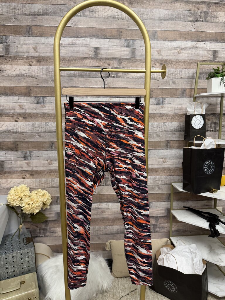 Lululemon High Rise Coral,Black & White Tiger Print