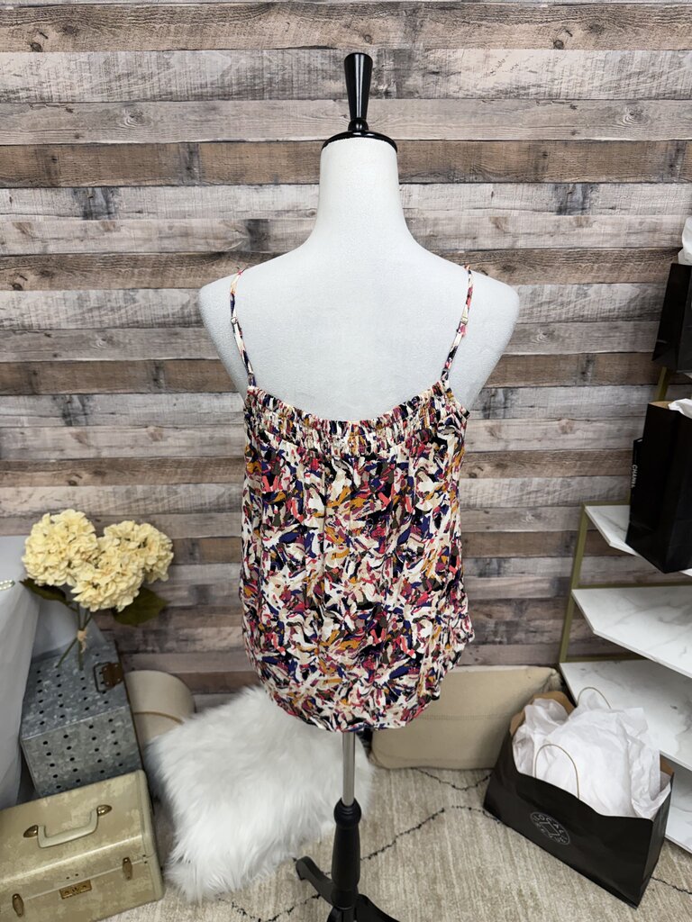 Evereve Purple/Pink/Cream Abstract Print Cami