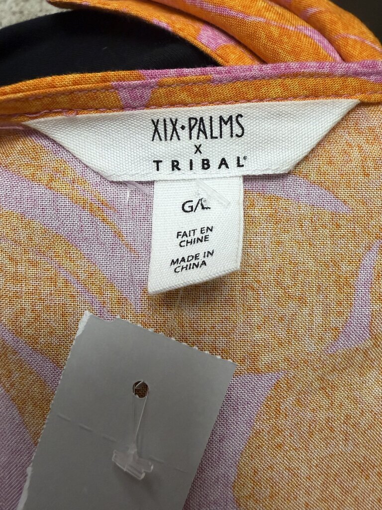 XIX Palms X Tribal Orange & Pink Tie Front