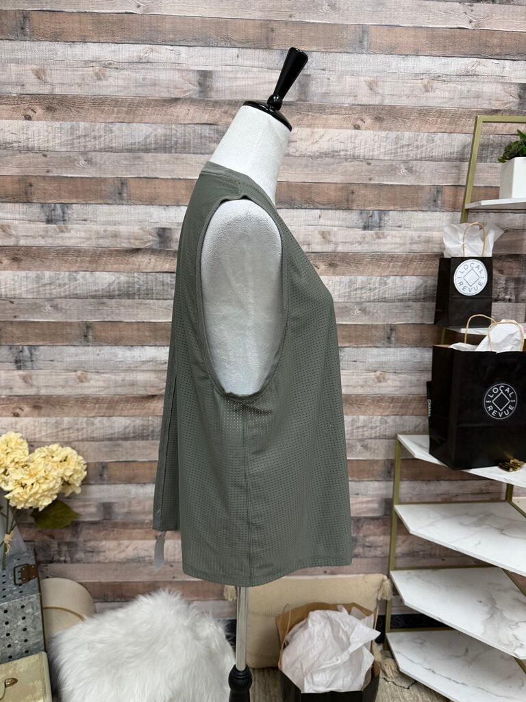 Lululemon Olive Green Perforated Sleeveless Athletic Tank