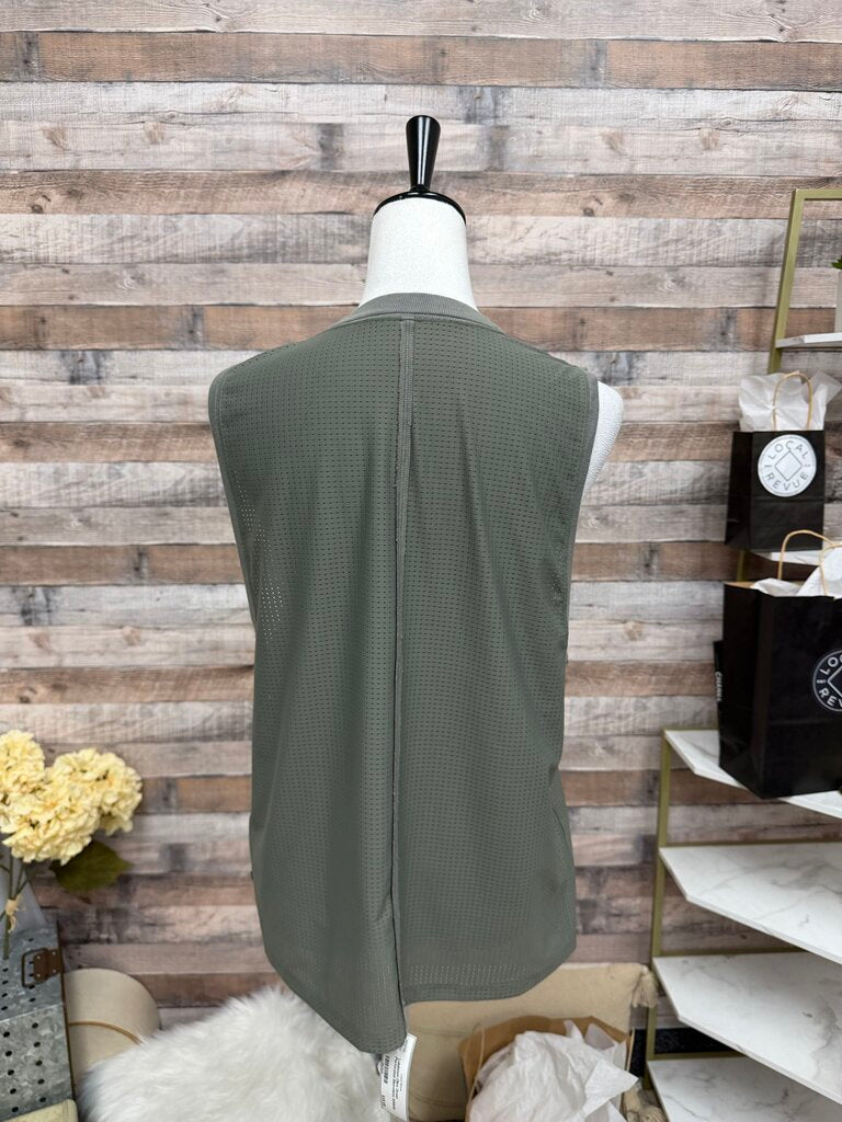 Lululemon Olive Green Perforated Sleeveless Athletic Tank