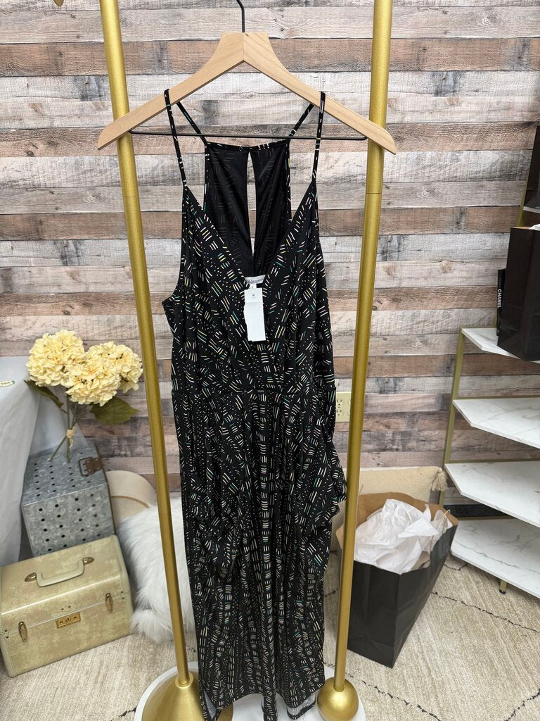 BCBGeneration Black w/Abstract Line & Dot Print Sp Strap