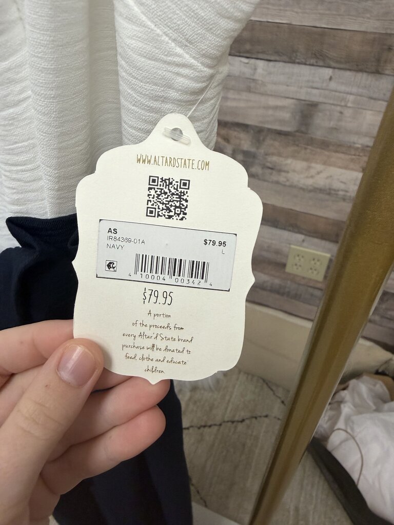 NWT Altar'd State Navy Blue Wide Leg Jumpsuit