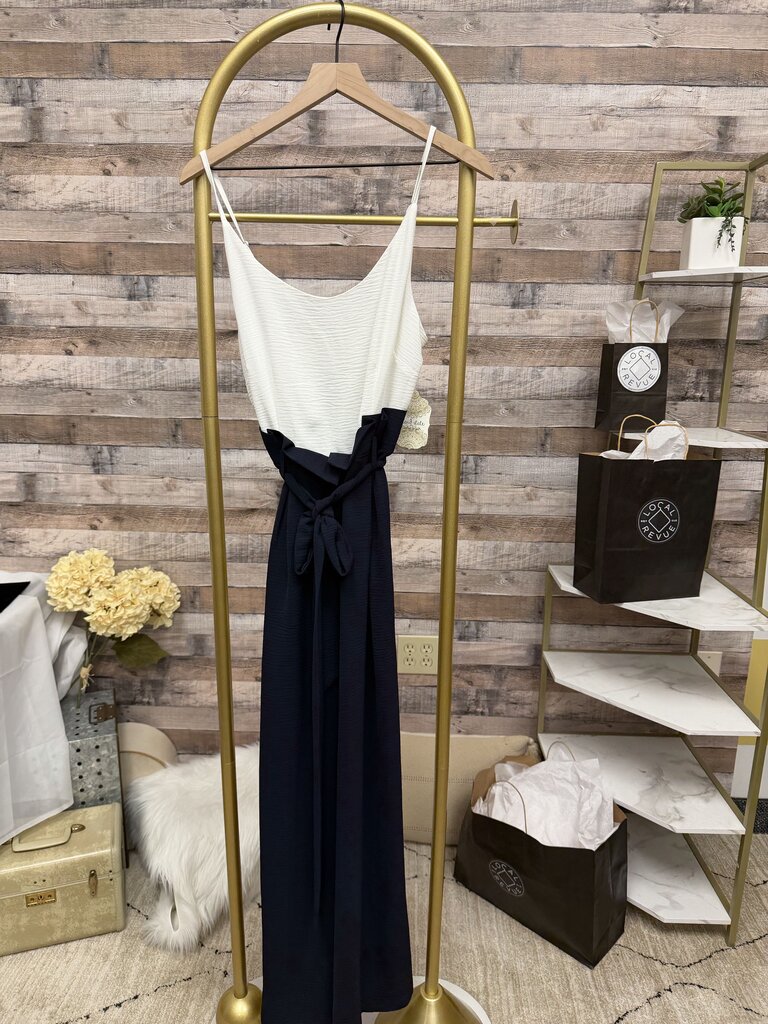 NWT Altar'd State Navy Blue Wide Leg Jumpsuit