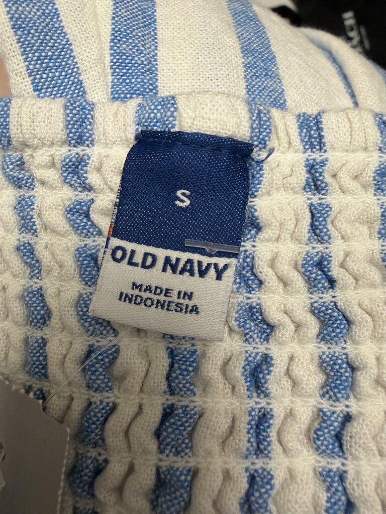 White And Blue Stripe Old Navy Midi Dress