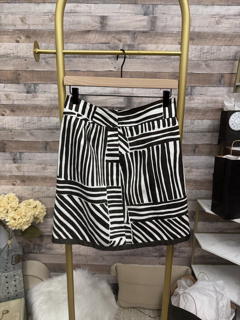 Geometric Zebra Print Ann Taylor Mini Skirt