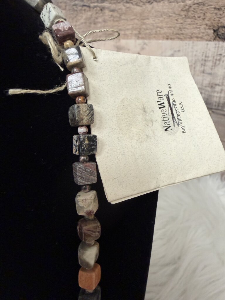 Picasso Leopard Jasper Beaded Necklace