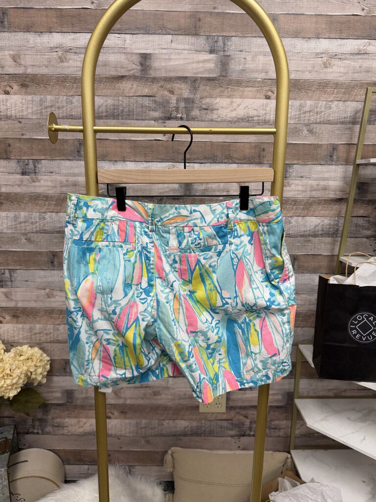 Multicolor Sailboat Print Lilly Pultizer The Jayne Short