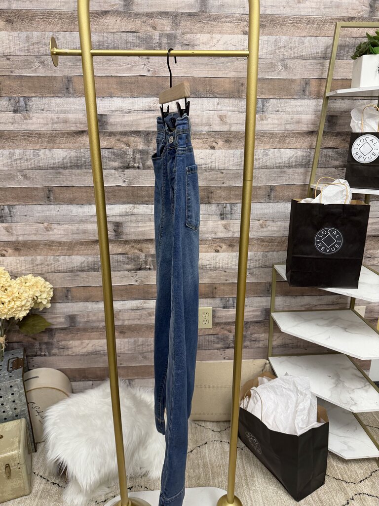 Blue Curve Street Wide Leg Cropped Style Jeans