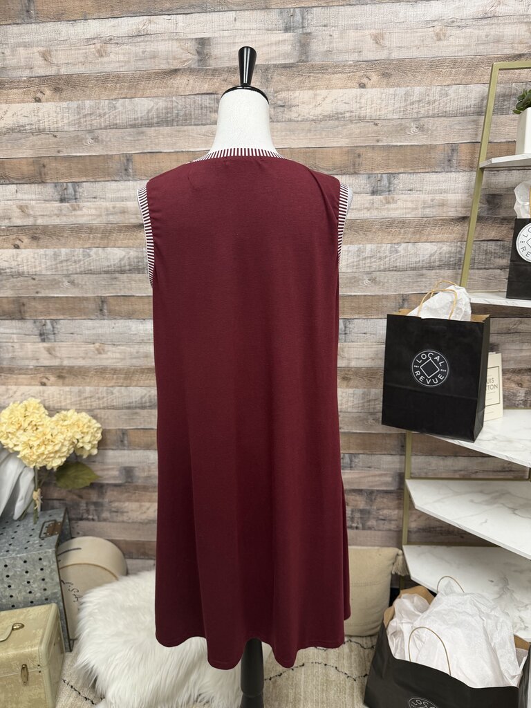 Maroon Merokeety Sleeveless Tank Dress