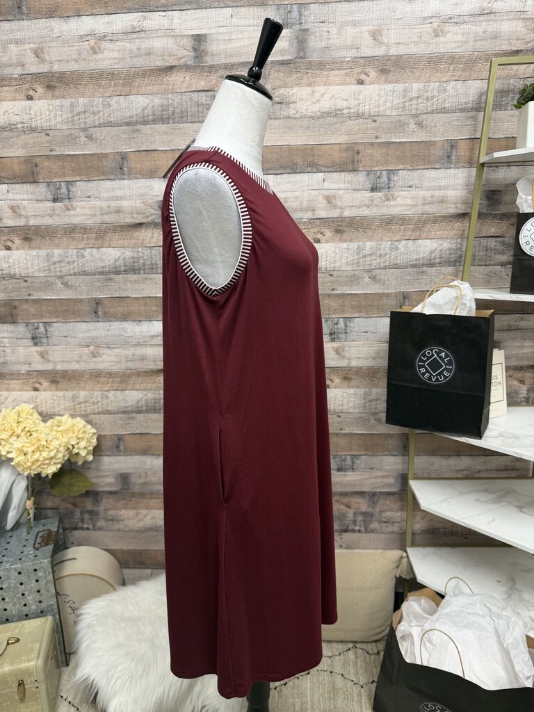 Maroon Merokeety Sleeveless Tank Dress