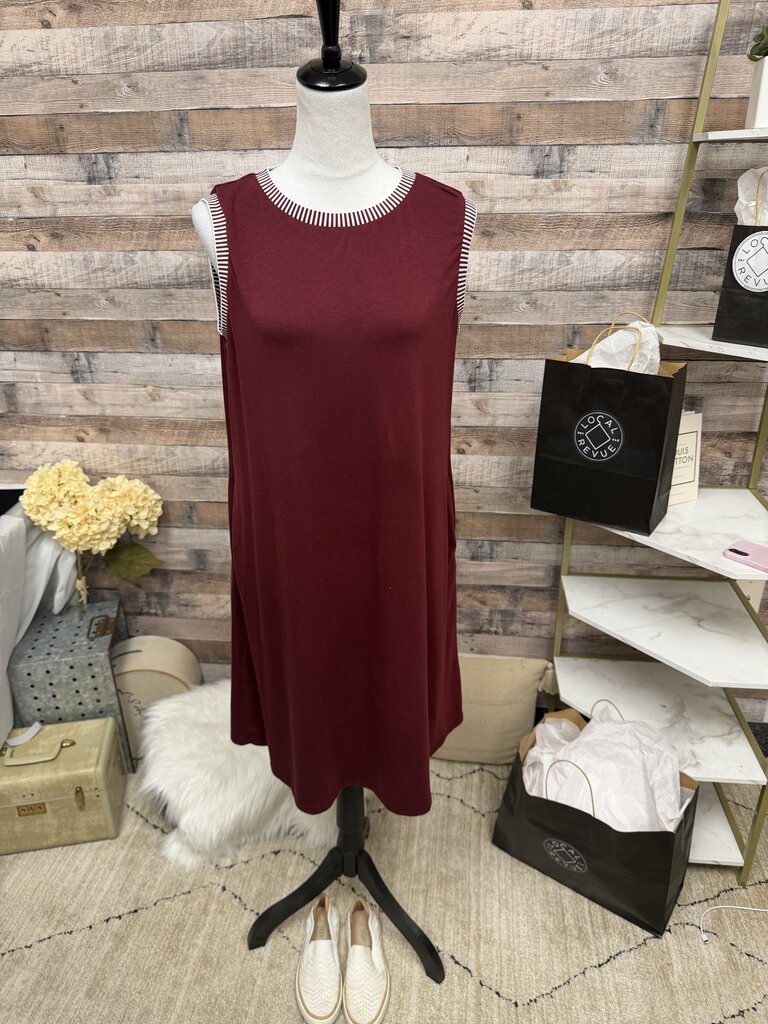 Maroon Merokeety Sleeveless Tank Dress