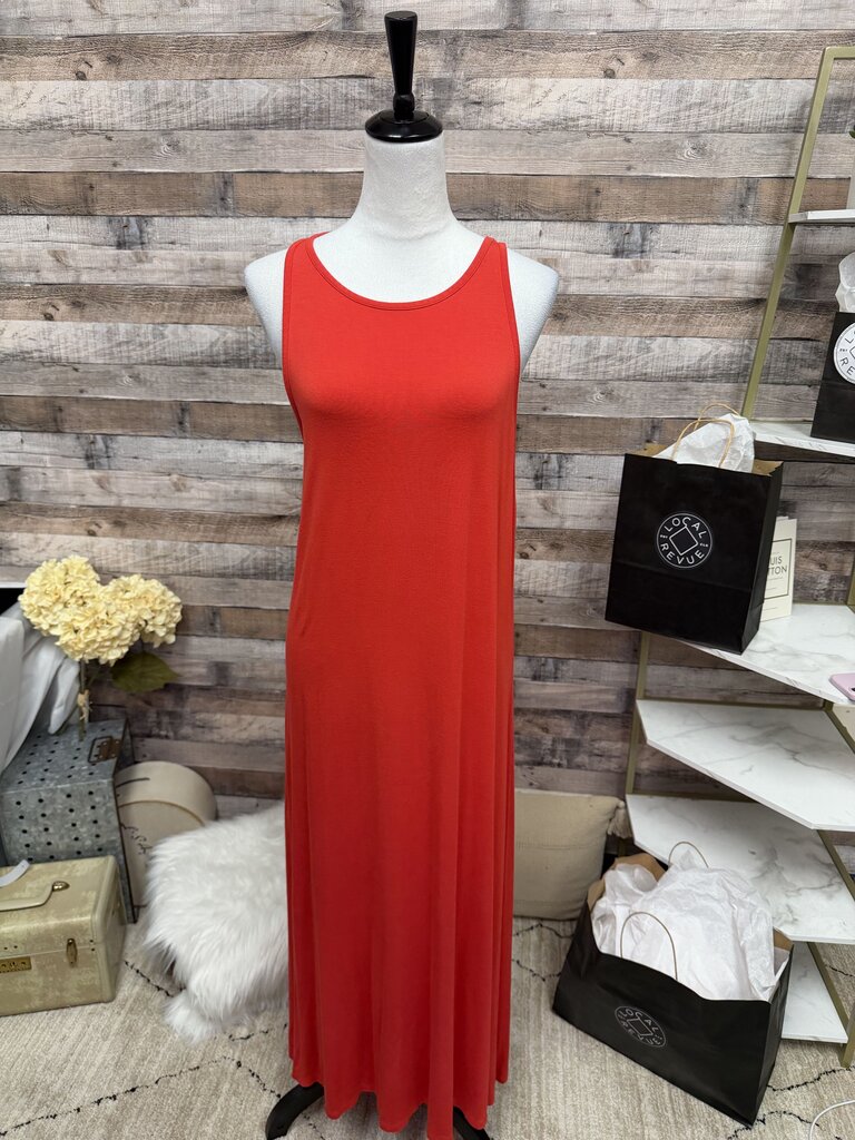 Red LOFT Sleeveless Maxi Dress