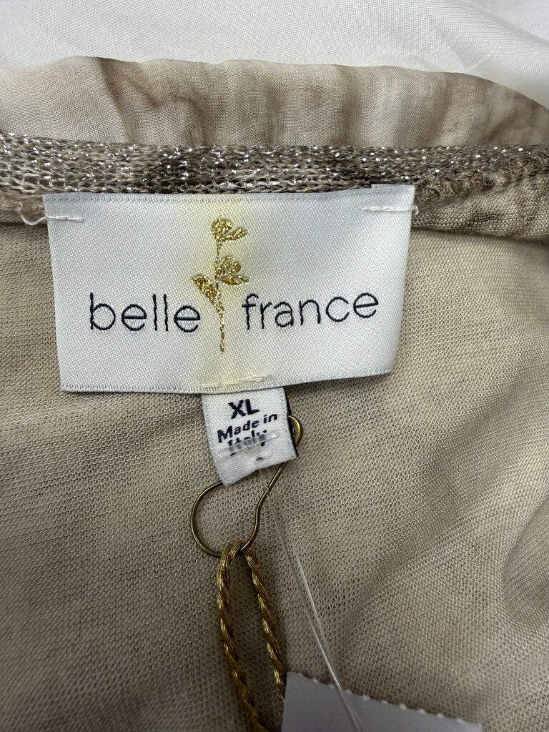 Belle France Ivory & Brown Tie Dye Tunic