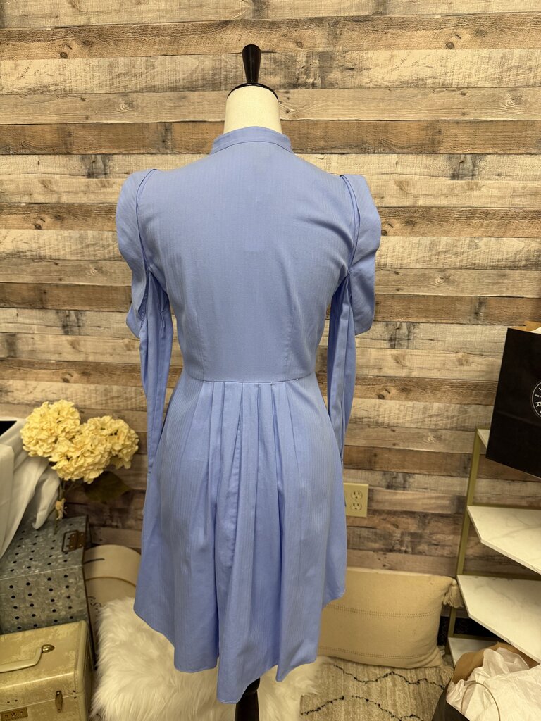 Blue BCBGMAXAZRIA Cold Shoulder Shirt Dress