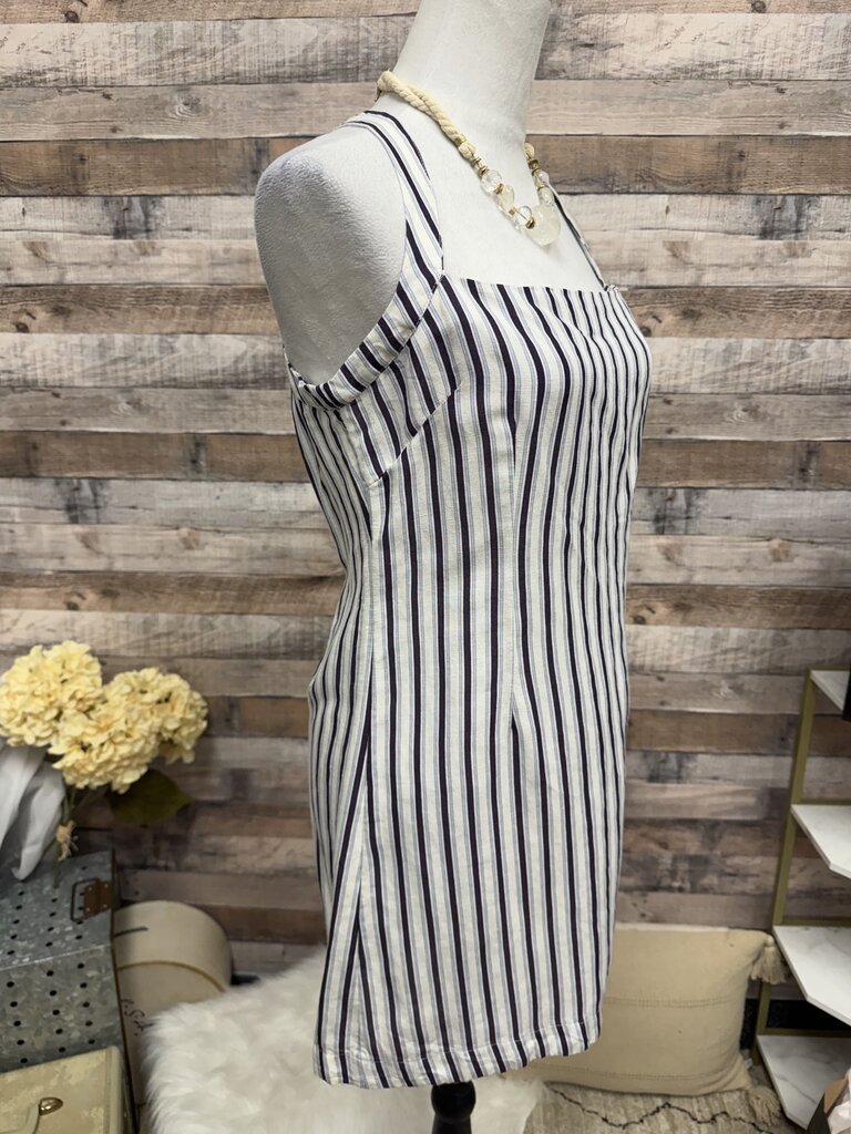 Blue And White Striped Anthropologie Romper