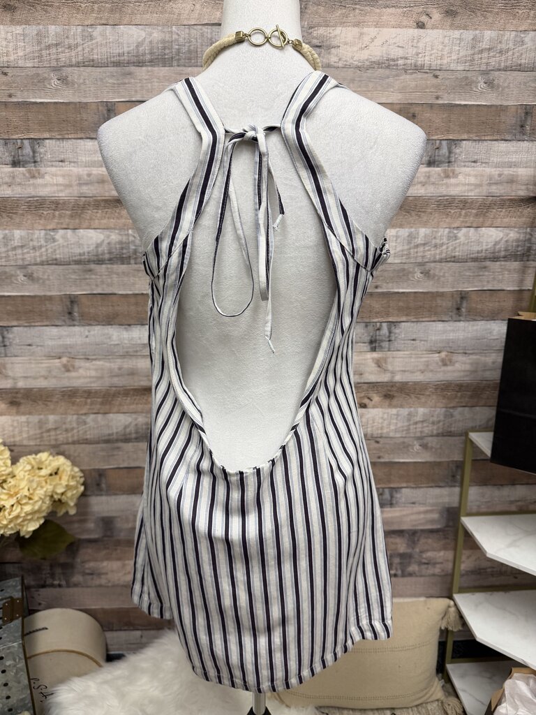 Blue And White Striped Anthropologie Romper