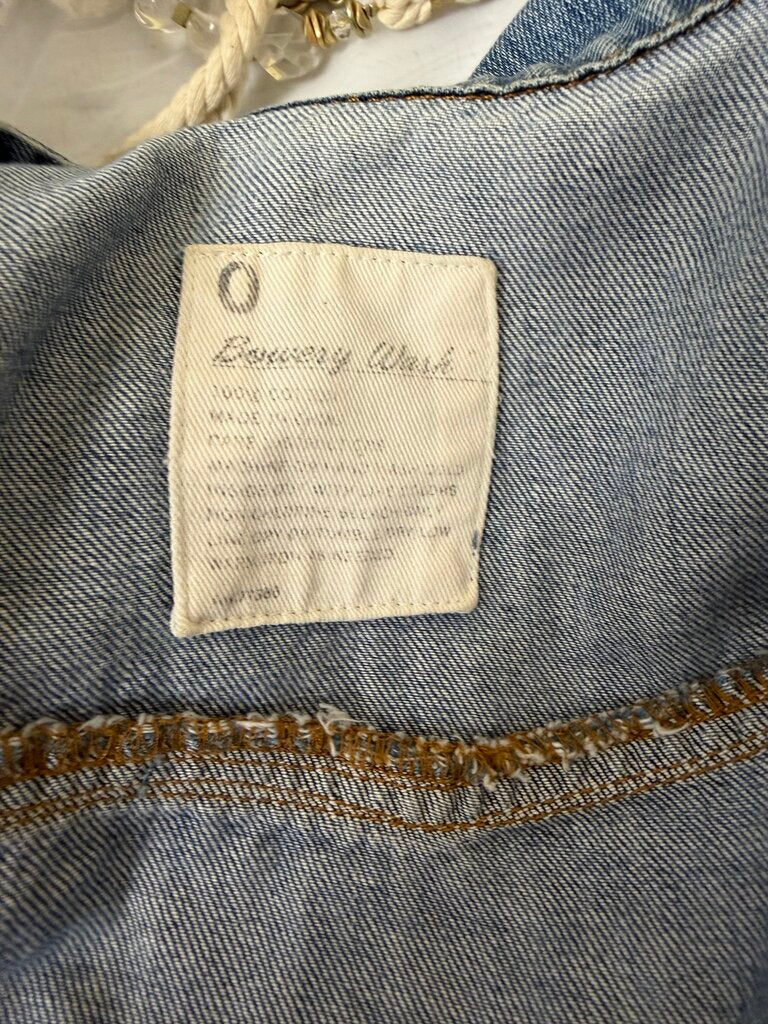 Blue Luxury Rebel Cropped Style Denim Jacket