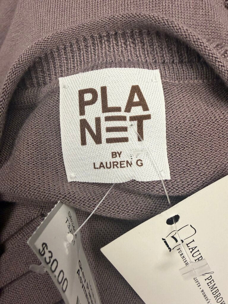 Grey Panet By Lauren G Asymmetrical Hem Sweater