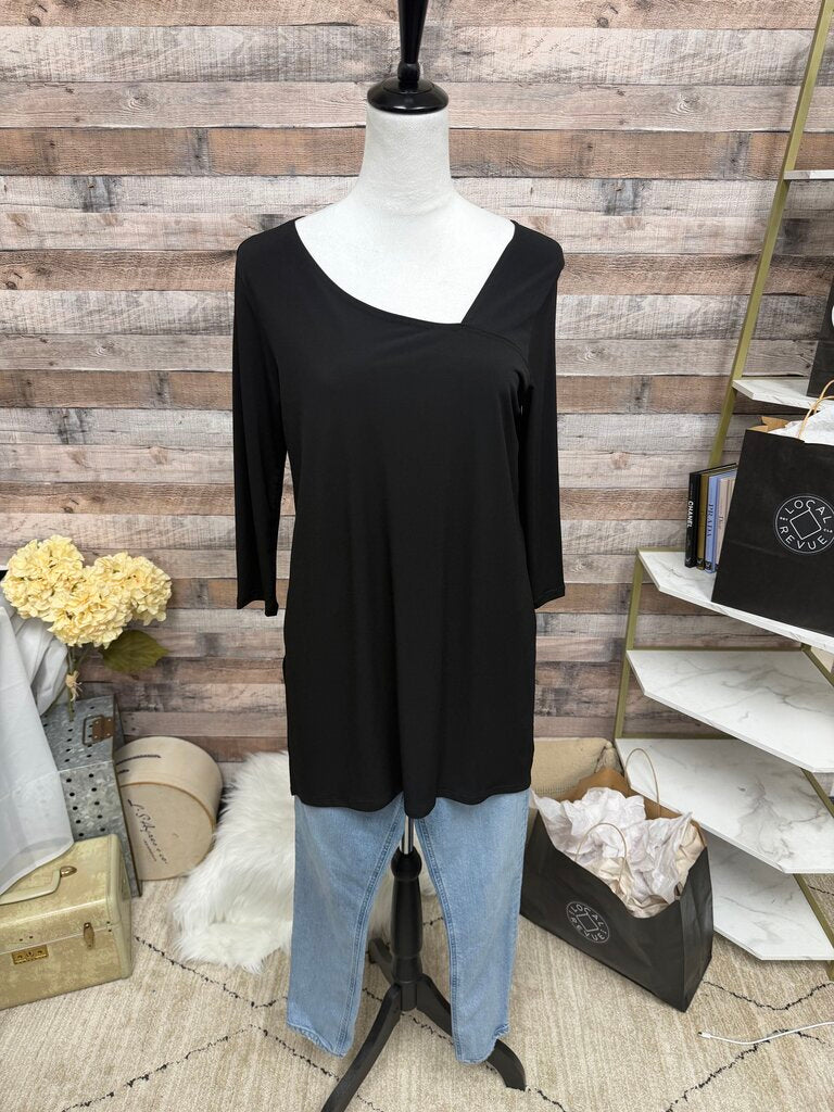 Black Clara Sun Woo Long Sleeve Tunic Top