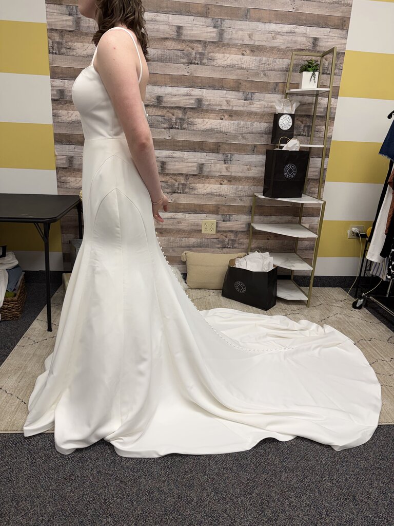 Essense of Australia D3615 Ivory Plunge Gown