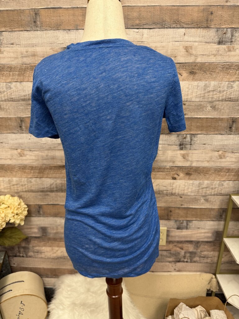NWT 100% Linen, Blue J.Crew V-Neck T-Shirt