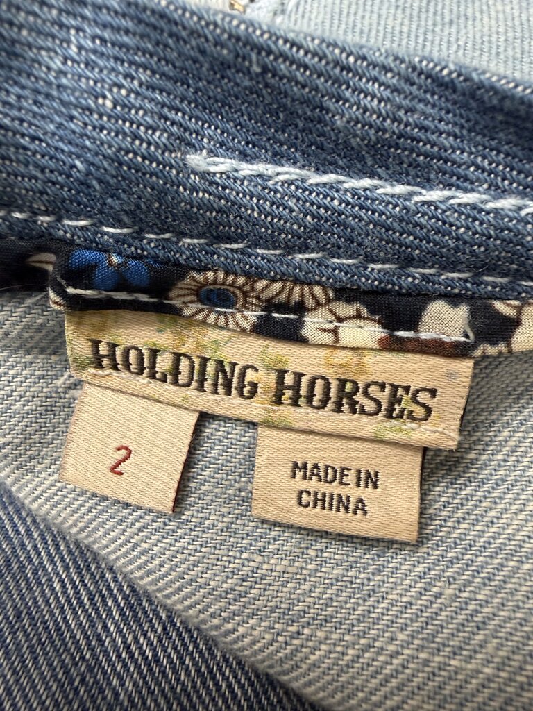Denim Midi Dress Holding Horses For Anthropology