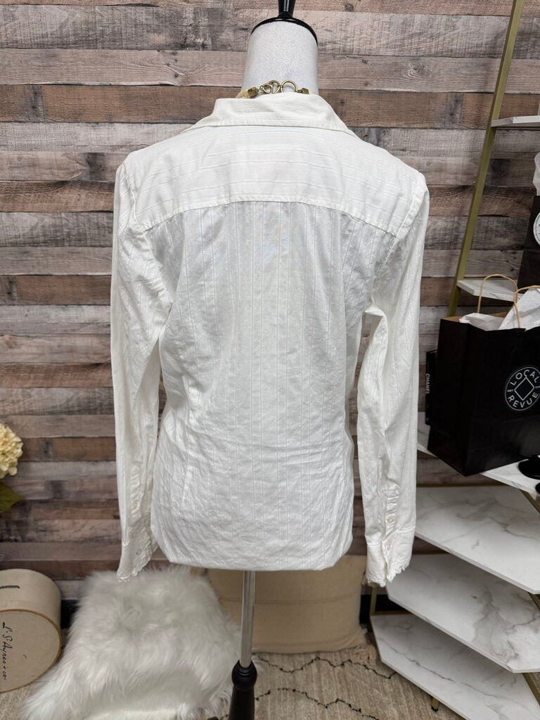 Lily Pulitzer White Cotton Long Sleeve Blouse