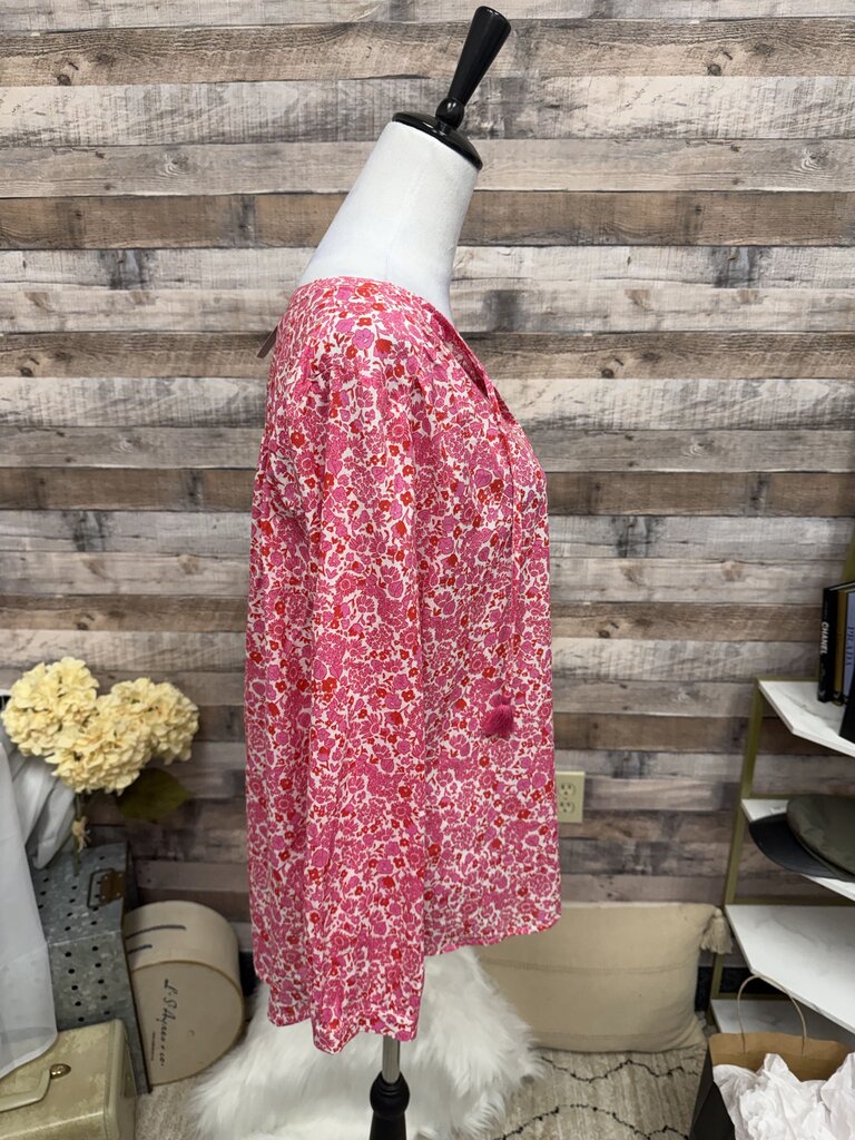 Vineyard Vines Pink Floral Long Sleeve Top