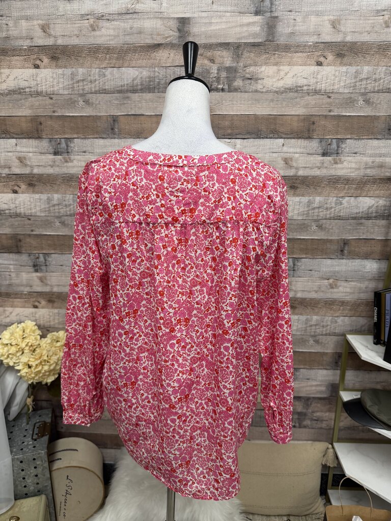 Vineyard Vines Pink Floral Long Sleeve Top
