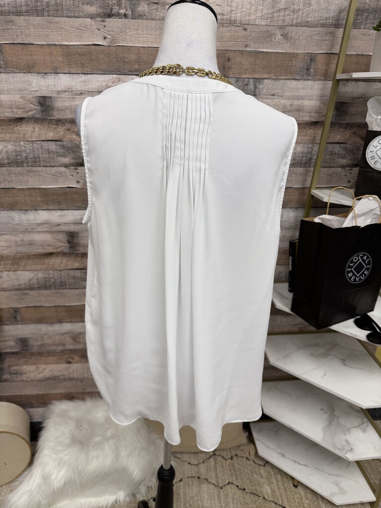 NYDJ White Polyester Sleeveless Tunic Top