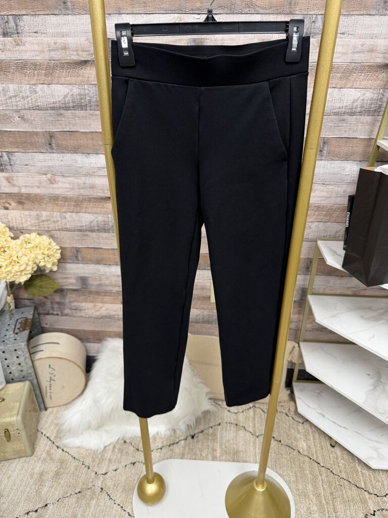 Loft Black Tapered Trousers With Slant Pockets