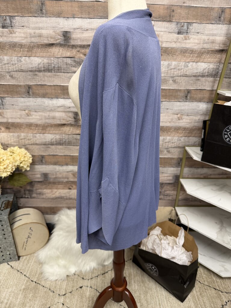 Eileen Fisher Purple Linen Blend Cardigan