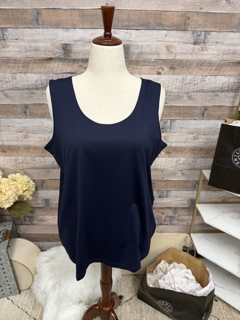 Chicos Navy Cotton Blend Tank Top