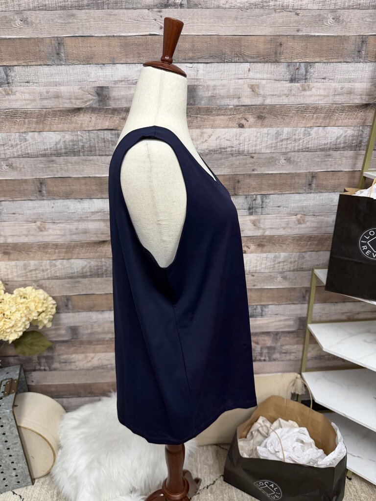 Chicos Navy Cotton Blend Tank Top