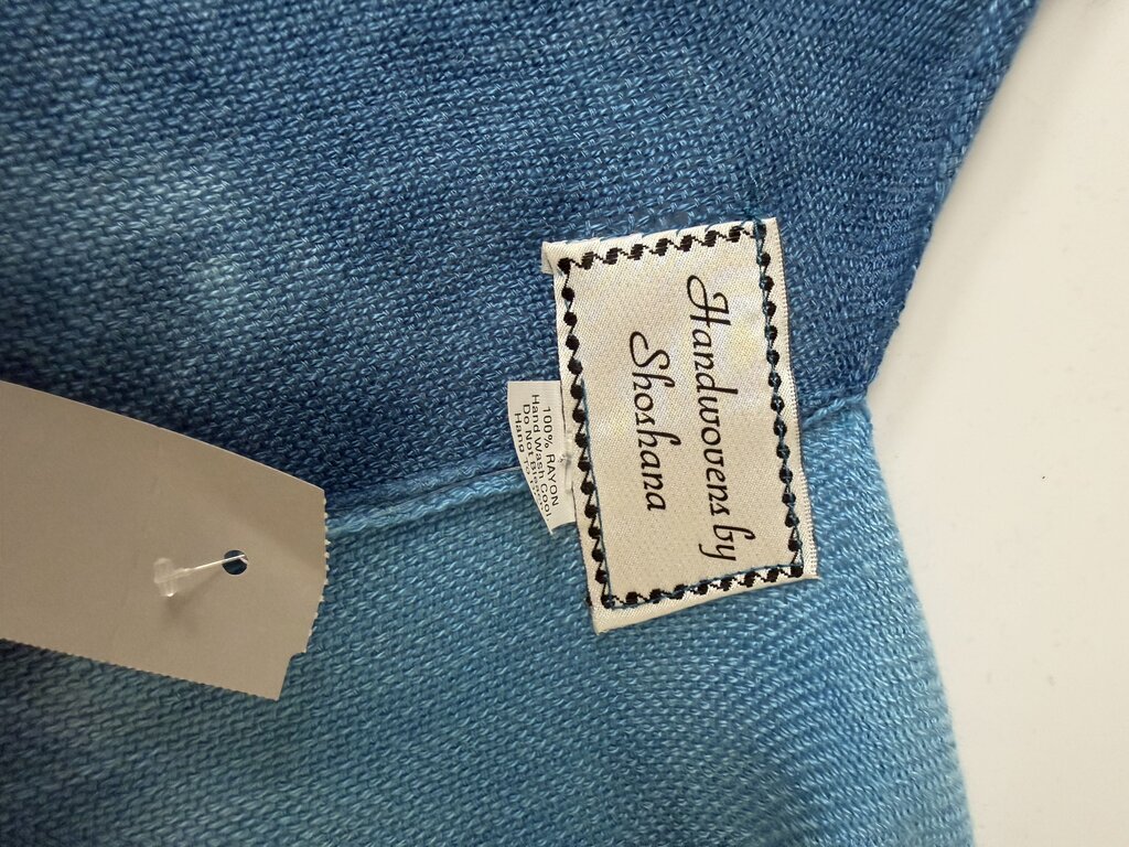 Handwovens by Shoshana Blue Tie-Dye Shawl