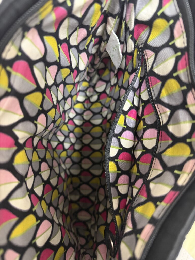Vera Bradley Black Quilted Triple Zip Crossbody