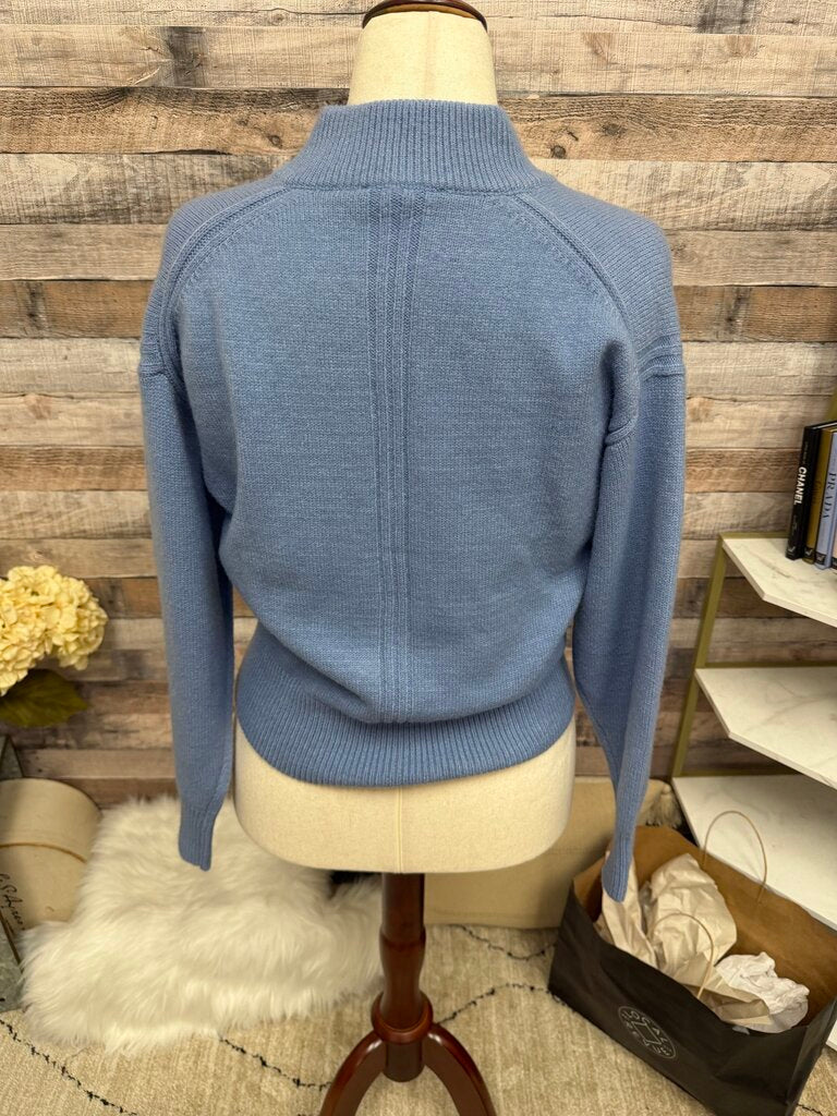 Ann Taylor Weekend Blue Sweater With Buttons